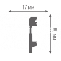 Ударопрочный дюрополимерный плинтус ПЛИНТЭКС ART F 80/17