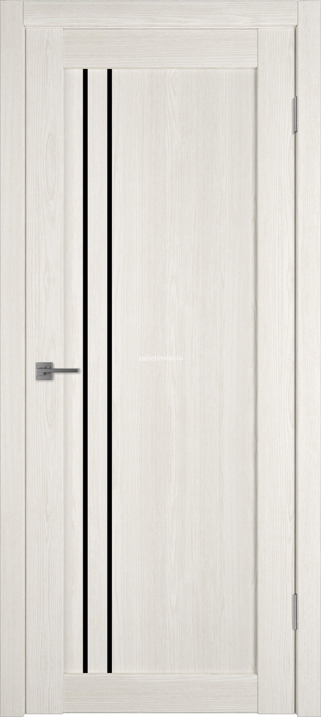 Дверь межкомнатная Атум Про 33 Дуб арктический/Лакобель черный 900мм