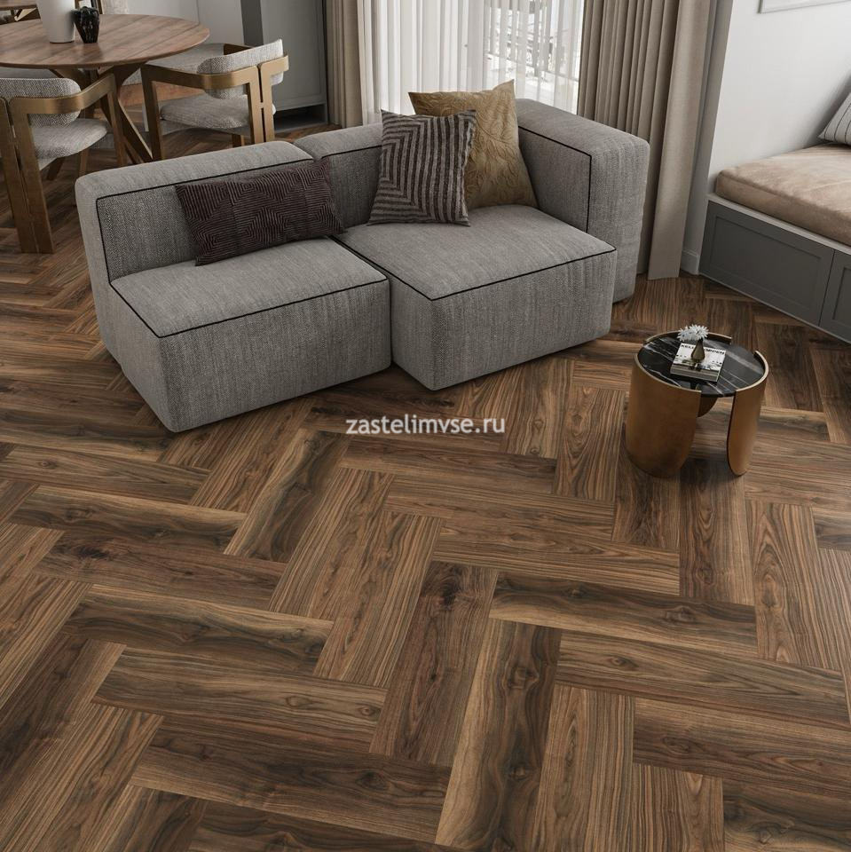 SPC плитка CronaFloor Herringbone 4V Дуб Ле-Ман
