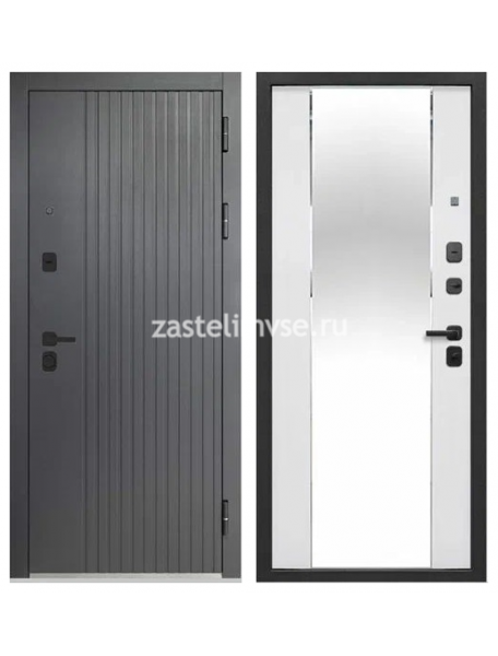 Дверь металлическая ТАЙГА 9 СМ 2МДФ ЗЕРКАЛО 860мм