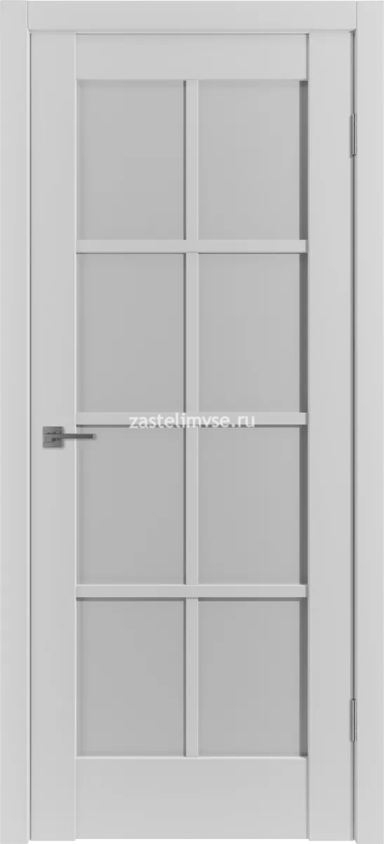 Дверь межкомнатная Эмалекс ЕР1 Серый Сатин белый- 900мм