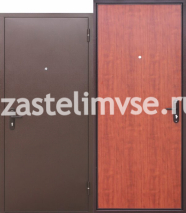 Дверь металлическая 45 мм Прораб антик медь мет/панель рустикальный дуб 960мм