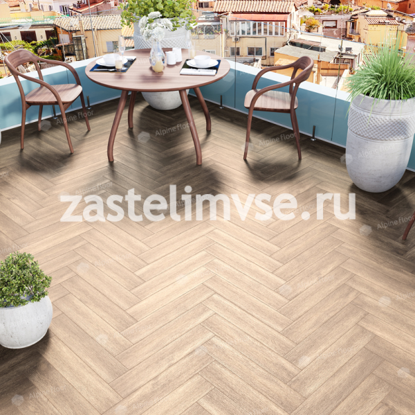 Кварцвиниловый ламинат AlpineFloor Parquet Premium Макадамия ECO 19-10