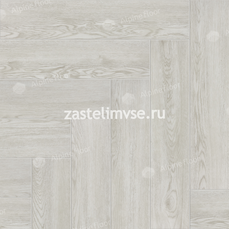 Клеевая LVT плитка AlpineFloor Parquet LVT Дуб Арктик ECO 16-4