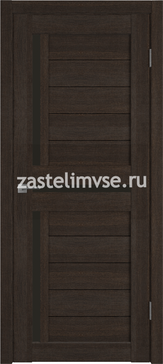 Дверь межкомнатная Атум 16 Венге/Лакобель черный 700мм