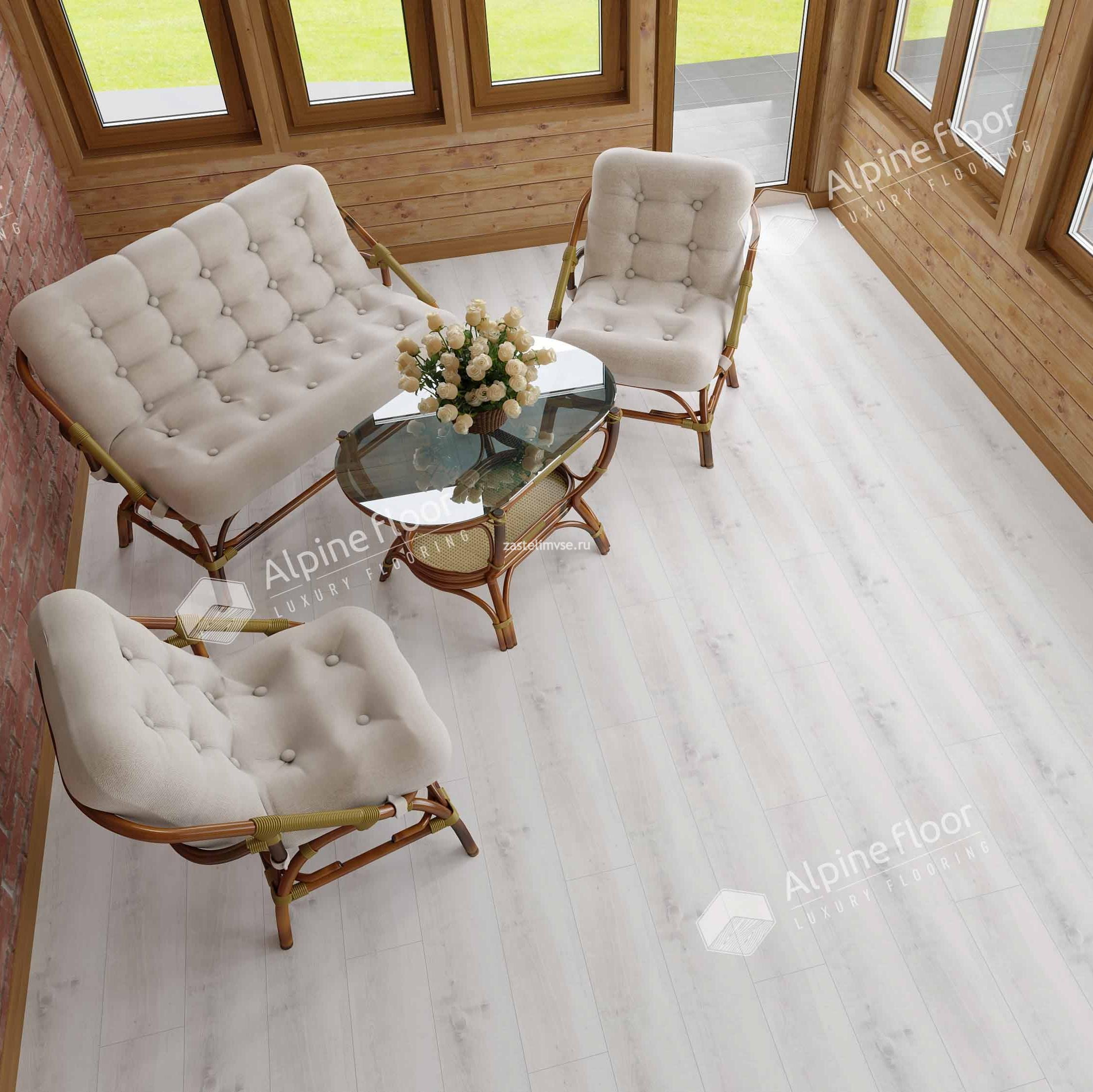 Кварцвиниловый ламинат AlpineFloor Classic Light Дуб Выбеленный ECO 182-88 MC