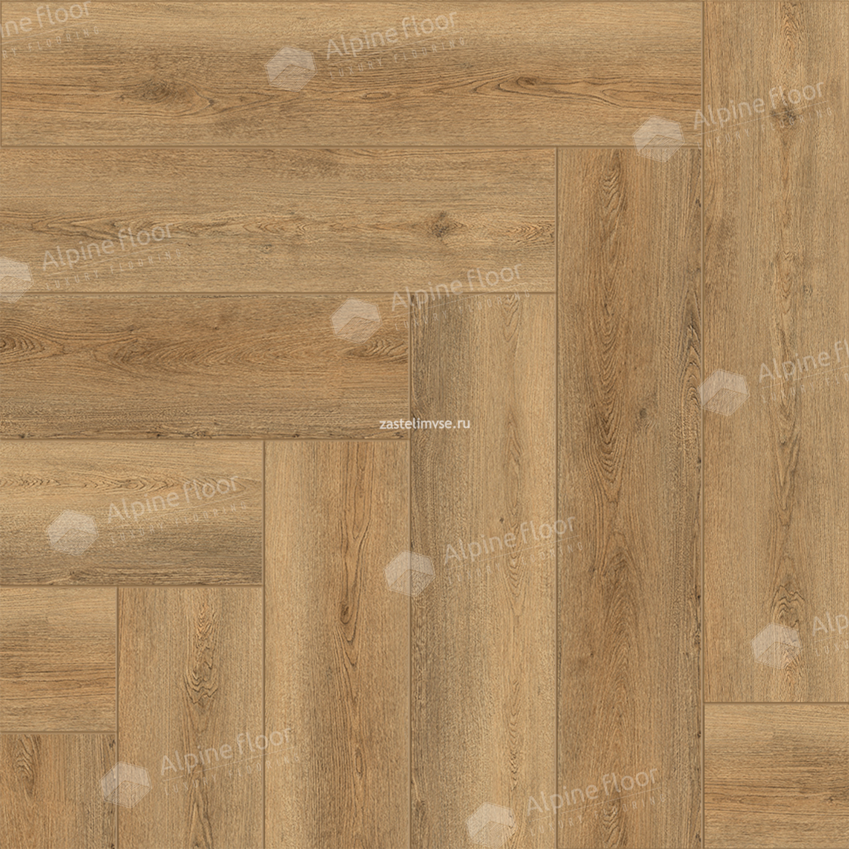 Клеевая LVT плитка AlpineFloor Parquet LVT Дуб Буна ECO 16-30