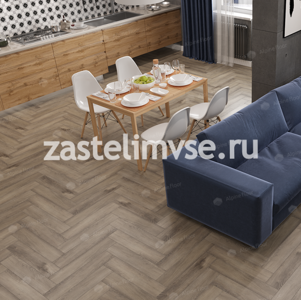 Кварцвиниловый ламинат AlpineFloor Parquet Premium Северная История ECO 19-15