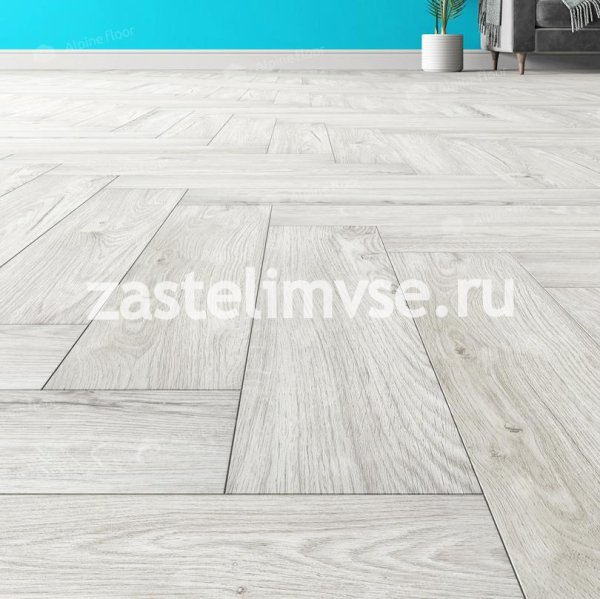 Кварцвиниловый ламинат AlpineFloor Light Parquet Снежный ECO 13-11