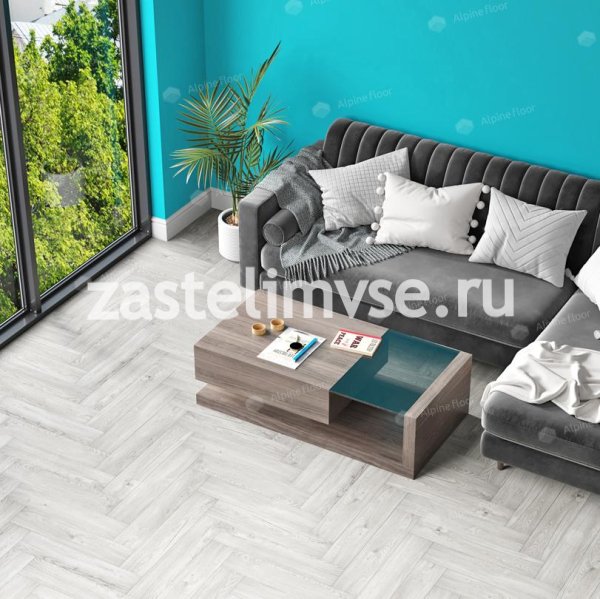 Кварцвиниловый ламинат AlpineFloor Light Parquet Снежный ECO 13-11