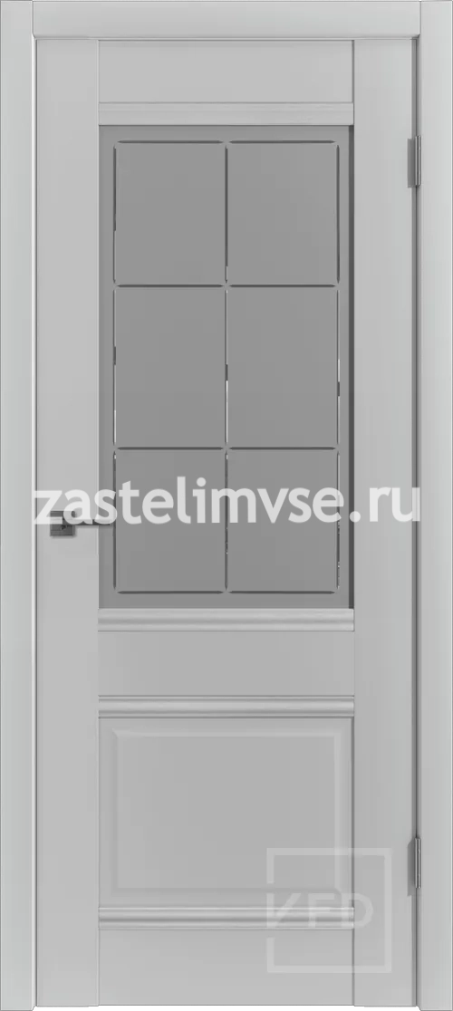 Дверь межкомнатная Эмалекс ЕС2 Серый Кристалл кросс - 700мм