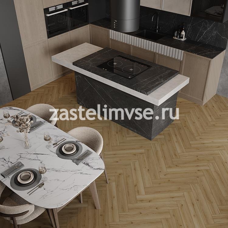 SPC плитка CronaFloor Herringbone 2.0 4V Дуб Кан