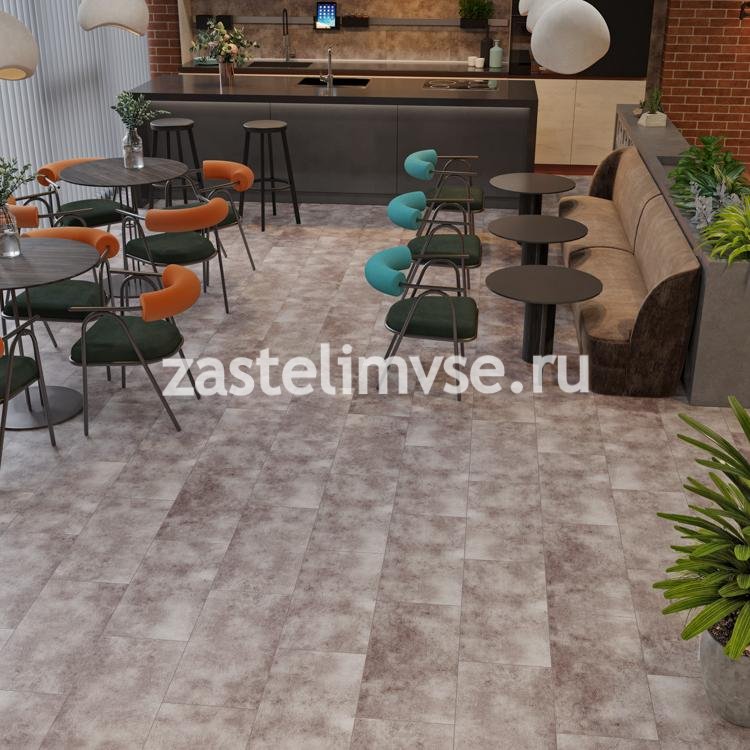 SPC плитка CronaFloor Stone Торнадо Дымчатый