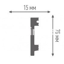 Ударопрочный дюрополимерный плинтус ПЛИНТЭКС ART F 70/15